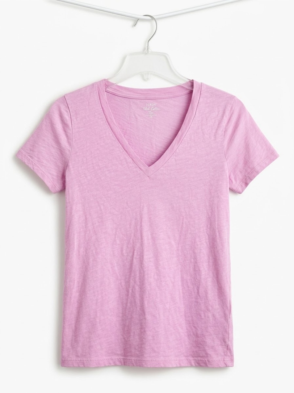 J. Crew Slub Cotton V-Neck Tee Light Pink Size XS